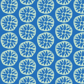 Flower Stamps - Bluel/Mint