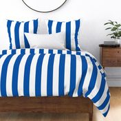 stripe - 3 inch wide - cobalt blue and white