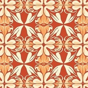 Abstract Red Hawaiian Tile