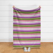 Bright Purple and Green Stripes with some soft pink and white streaks