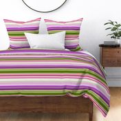 Bright Purple and Green Stripes with some soft pink and white streaks