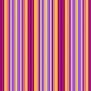 Fruity Summer Stripes in Raspberry, Blueberry, Melon, and Lemon (Red, Pink, Purple, Orange, and Yellows)