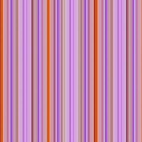 Lilac and Lavender Purple Stripes with a Bright Orange Streak