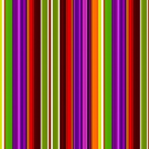 Bold Fiesta Stripes in Various Jewel Tone Colors - Green, Purple, Red, and Orange 