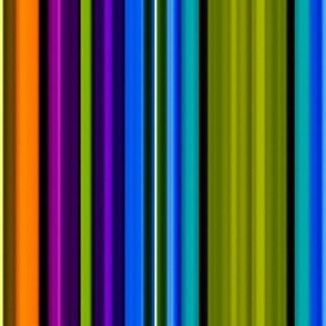 Bright Fiesta Stripes in Jewel Tone Colors - Green, Purple, Blue, and Orange 