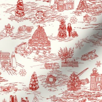 Firefighters Holiday Toile - medium scale