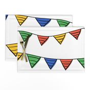 Bunting  Garland V2 - Colorful Celebration Party Decor in Stripes or Birthday Party - Large