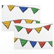 Bunting  Garland V2 - Colorful Celebration Party Decor in Stripes or Birthday Party - Large