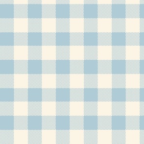 Dove Blue  and Cream  geometric Grid 