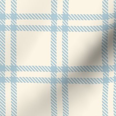 Cream and  Dove Bluegeometric kitchen pattern Grid 