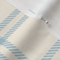 Cream and  Dove Bluegeometric kitchen pattern Grid 