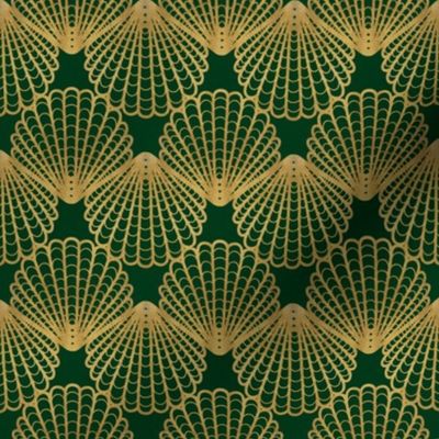 Mini Sea Shell Symmetry // Emerald Green