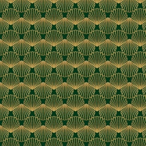 Mini Sea Shell Symmetry // Emerald Green