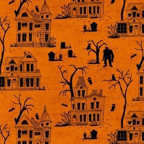 Lurking Monsters and Haunted Houses, Halloween Orange