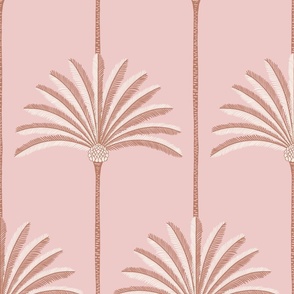 palm stripes/powder pink/large