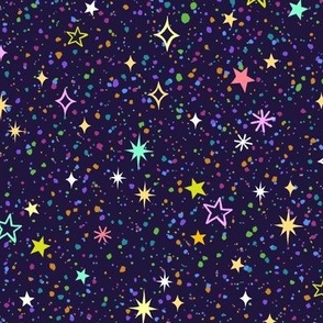 Sparkling Neon Stars 