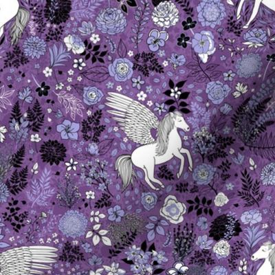 Pegasus in a Picturesque Purple Prairie (tiny scale)