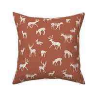 Deer and Fawn Silhouettes - Amaro