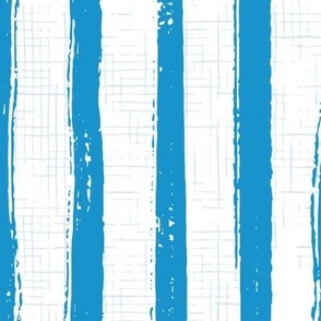 Paint Stripe (Large) - Bright Blue on White (TBS103)