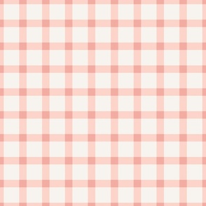 Pink and Cream Christmas Plaid 12 inch
