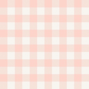 Light Pink and Cream Christmas Plaid 6 inch