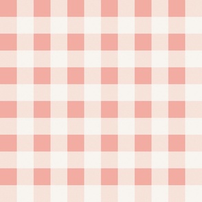 Pink and Cream Christmas Plaid 6 inch