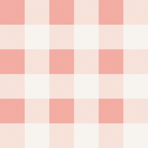 Pink and Cream Christmas Plaid 12 inch