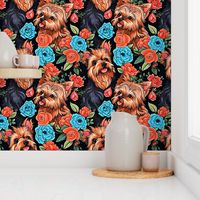 Yorkie in Flowers 2