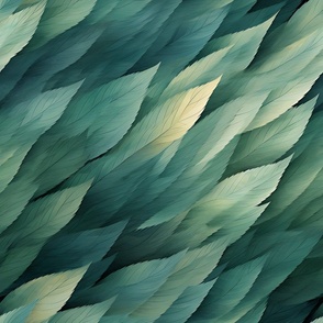 Green Ombre Leaves 