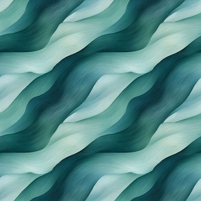 Teal Waves Print