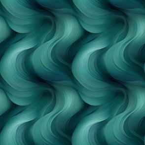Teal Abstract Waves