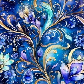 floral blue