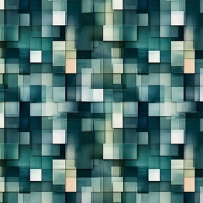 Shades of Green Modern Geometric