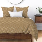 Dots and Fronds _ creamy white_ lion gold mustard _ traditional