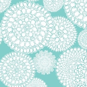 Delightful Doilies - Feminine Lace Tiffany Aqua Blue Regular