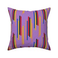 Many modern stripes on radiant orchid  background / Large