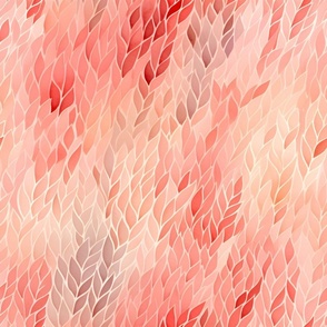 Coral Ombre Leaves