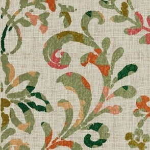 extra-large_ Damasks are forever and ever after elegance linun shabby chic in green