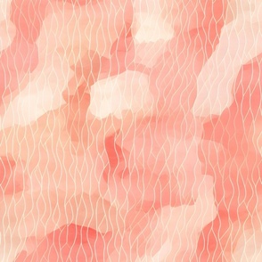 Coral & Peach Abstract