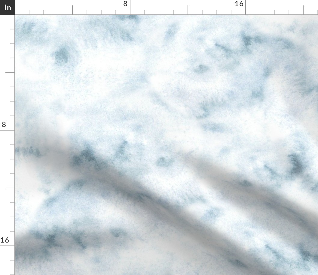 xl-Winter Cloudy Sky Blue Grey Tye Dye