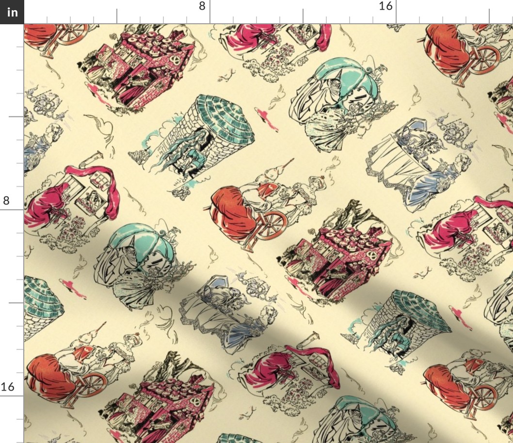 Toile Fabric by the Yard