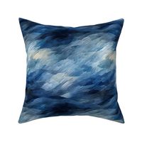 Blue Ombre Modern Abstract Brush Storkes
