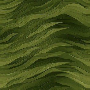 Shades of Green Wavy Lines
