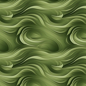 Green Abstract Waves