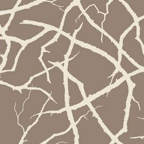 Twigs and Branches, 24"x16"brown, cream
