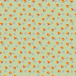 Candy Corn on Green