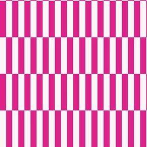 Smaller scale rectangular checker board in bright magenta pink