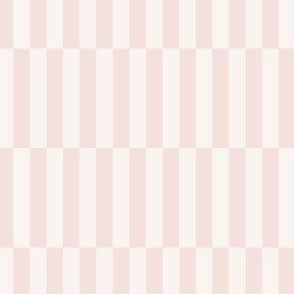 Smaller scale rectangular checker board in  light pink and cream