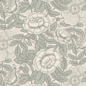 French Country Rose - Sage Green
