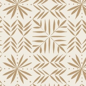 southwest geometric _ creamy white_ lion gold mustard 02 _ hand drawn artistic snowflake 